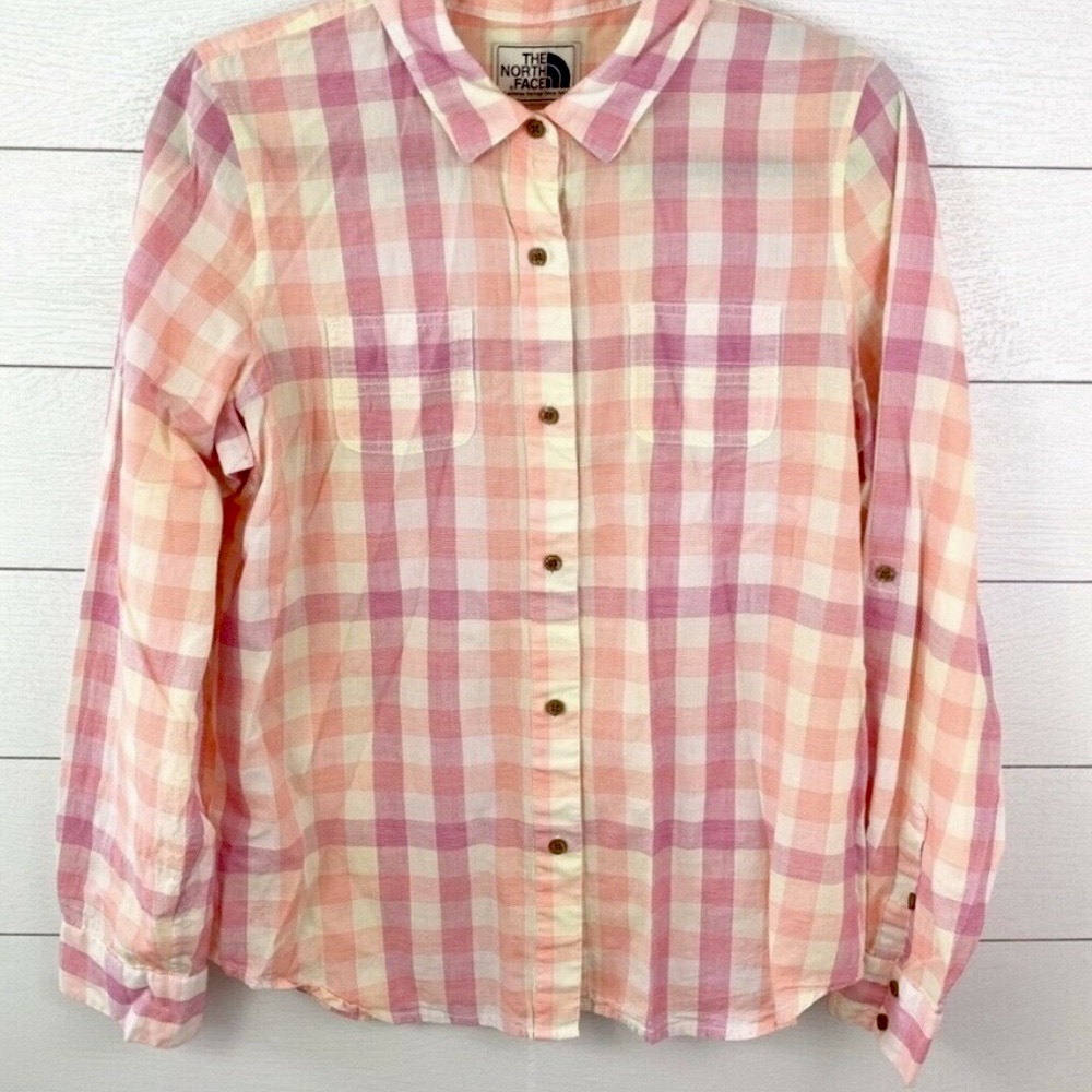 The North Face Button Up Long-Sleeve, Plaid, MEDIUM